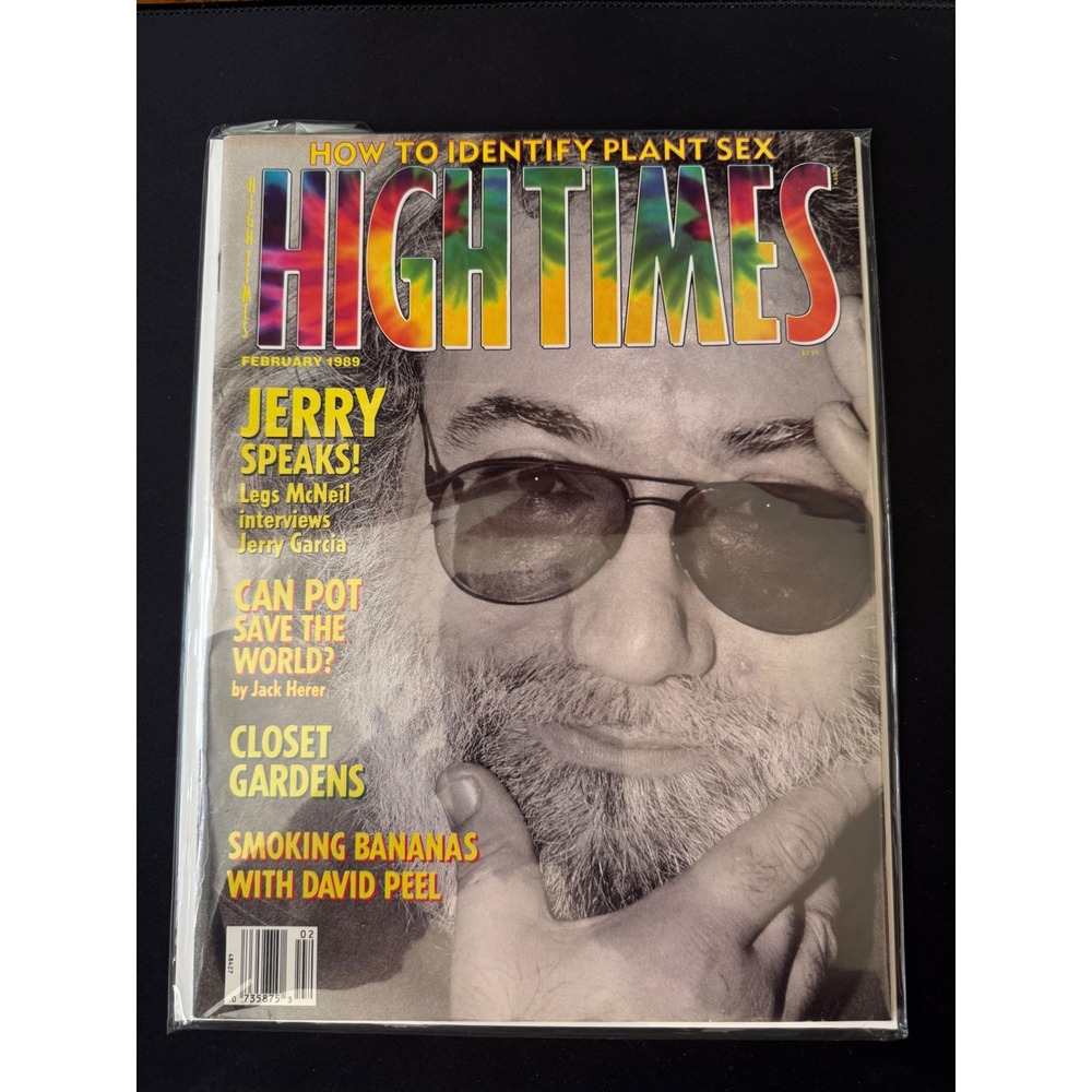 High Times Magazine February 1989 Jerry Garcia Grateful Dead Legs McNeil Cover